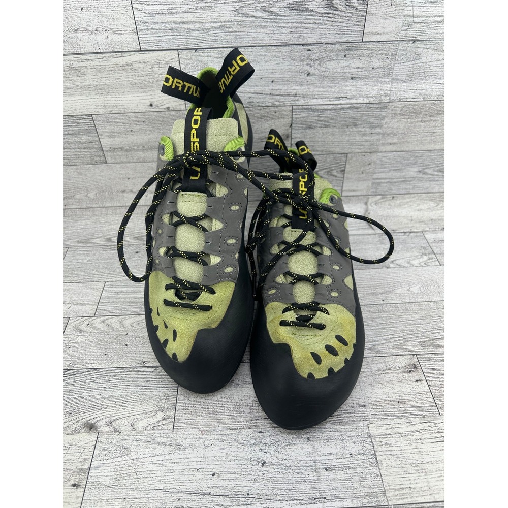La Sportiva Tarantulace Climbing Shoes Men US 9.5 EU 42.5 Lime Green Grey Rock